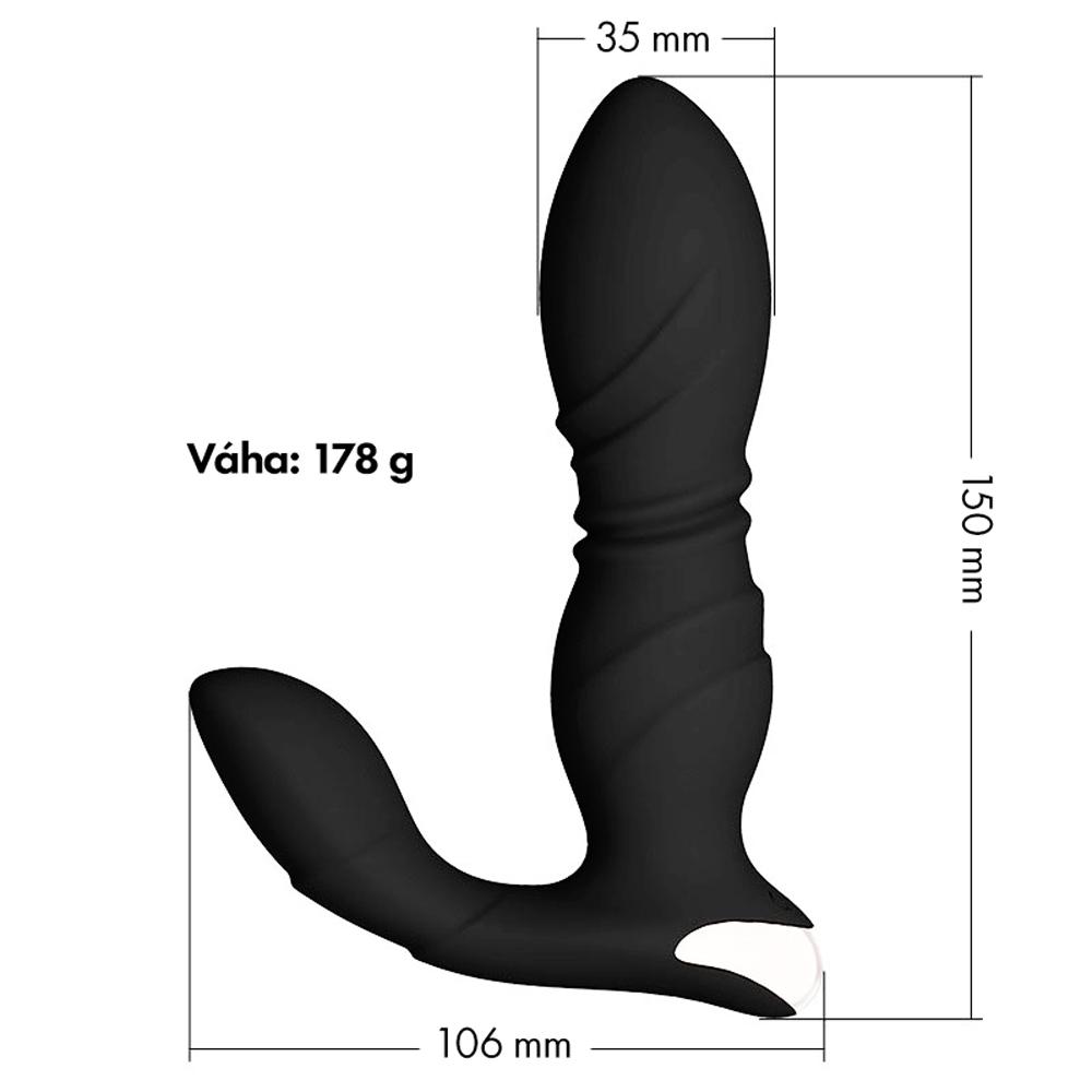 BASIC X Will stimulátor prostaty na dálkové ovládání černý