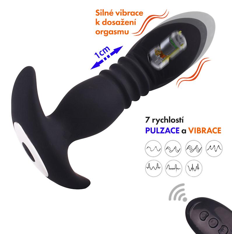 BASIC X Rafael vibrační anální kolík na dálkové ovládání černý - Image 5