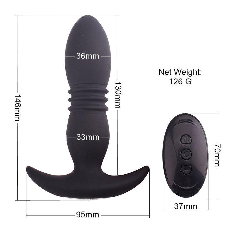 BASIC X Rafael vibrační anální kolík na dálkové ovládání černý