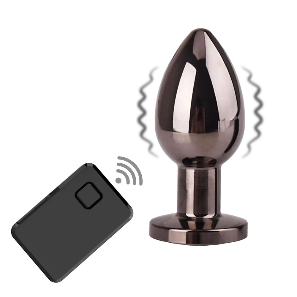 BASIC X Nick vibrační kovový anální kolík na dálkové ovládání