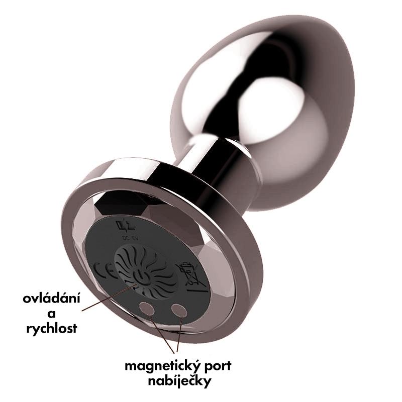 BASIC X Nick vibrační kovový anální kolík na dálkové ovládání