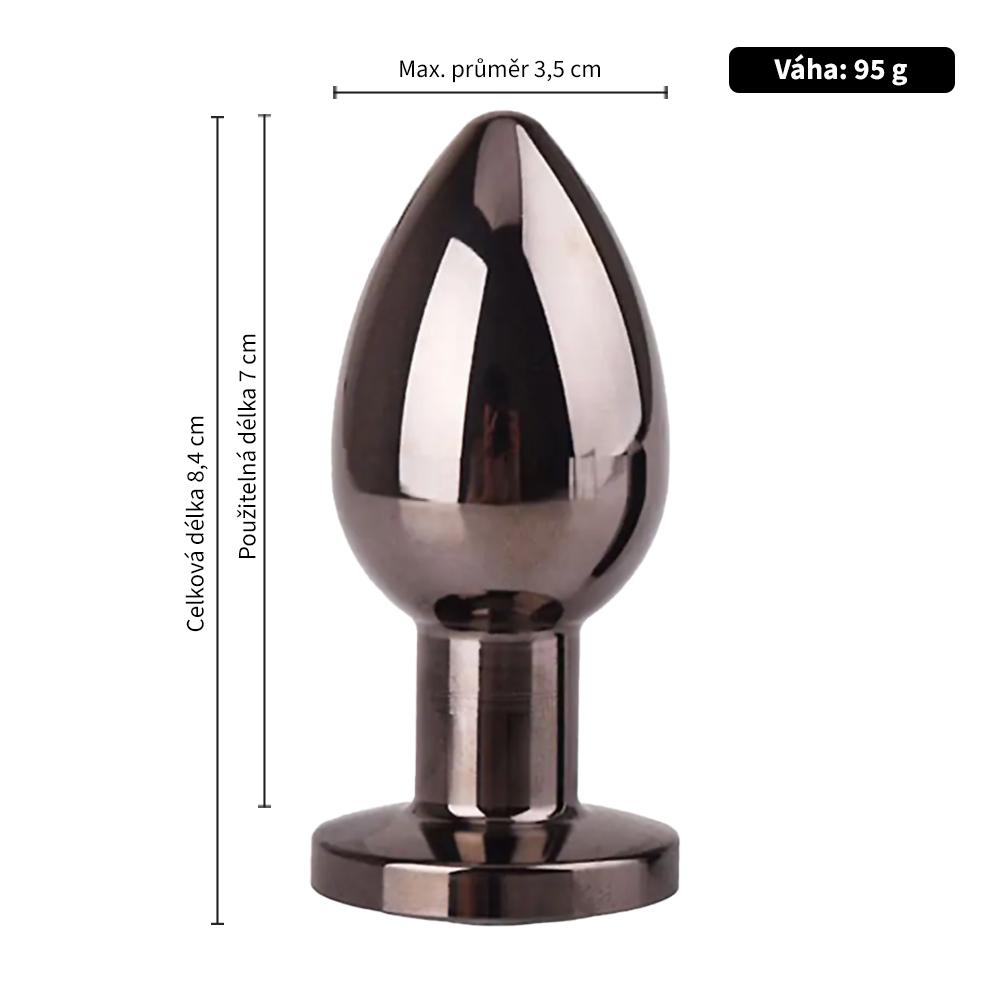 BASIC X Nick vibrační kovový anální kolík na dálkové ovládání