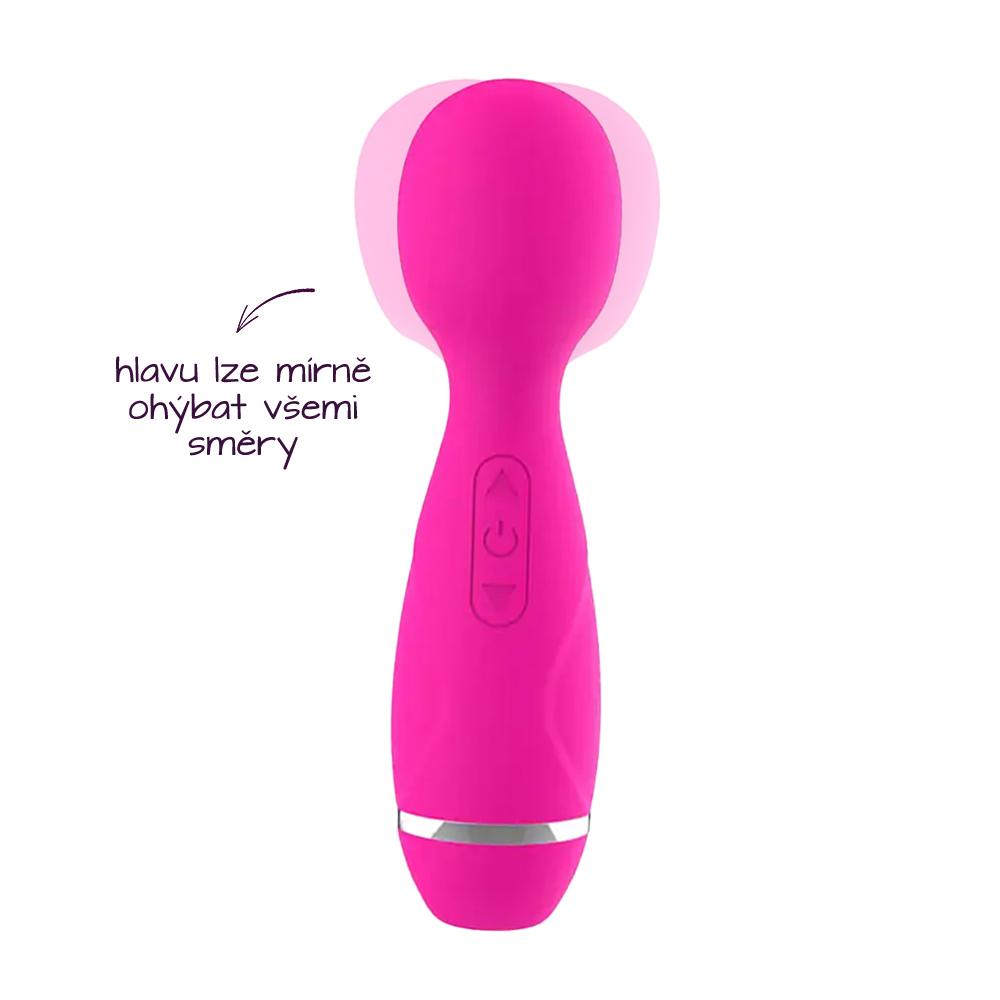 BASIC X Becky masážní hlavice s podtlakovým stimulátorem 2v1 růžová - Obrázek 4