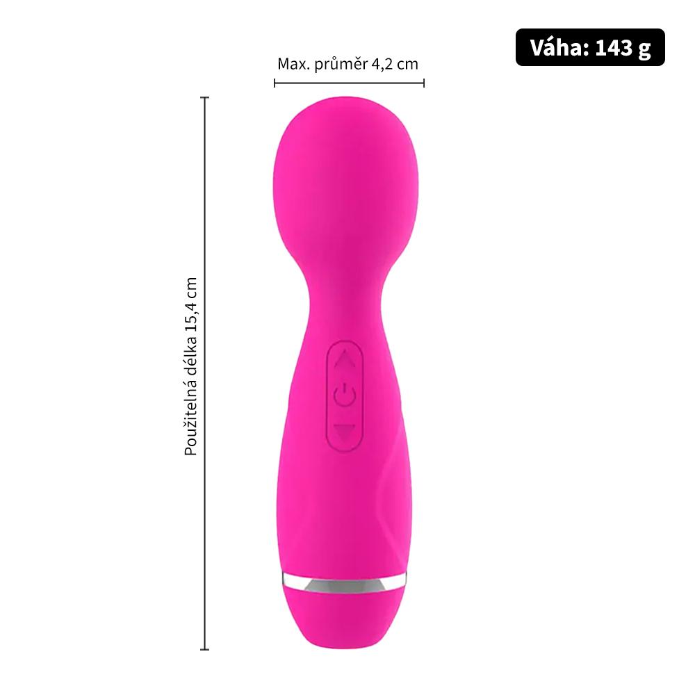 BASIC X Becky masážní hlavice s podtlakovým stimulátorem 2v1 růžová - Obrázek 3