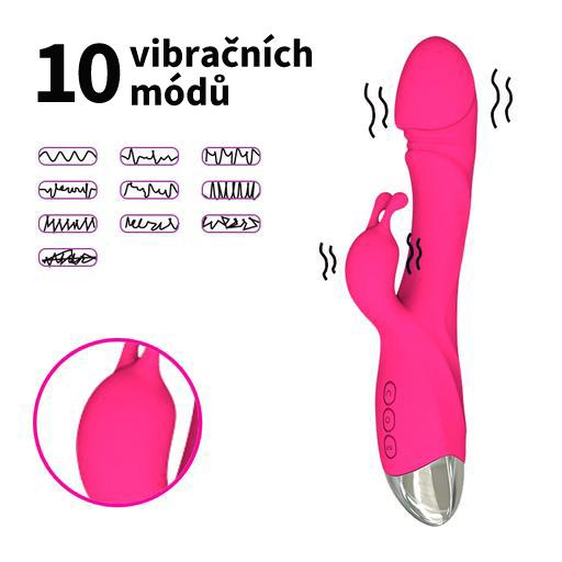 BASIC X Axel rabbit vibrátor růžový