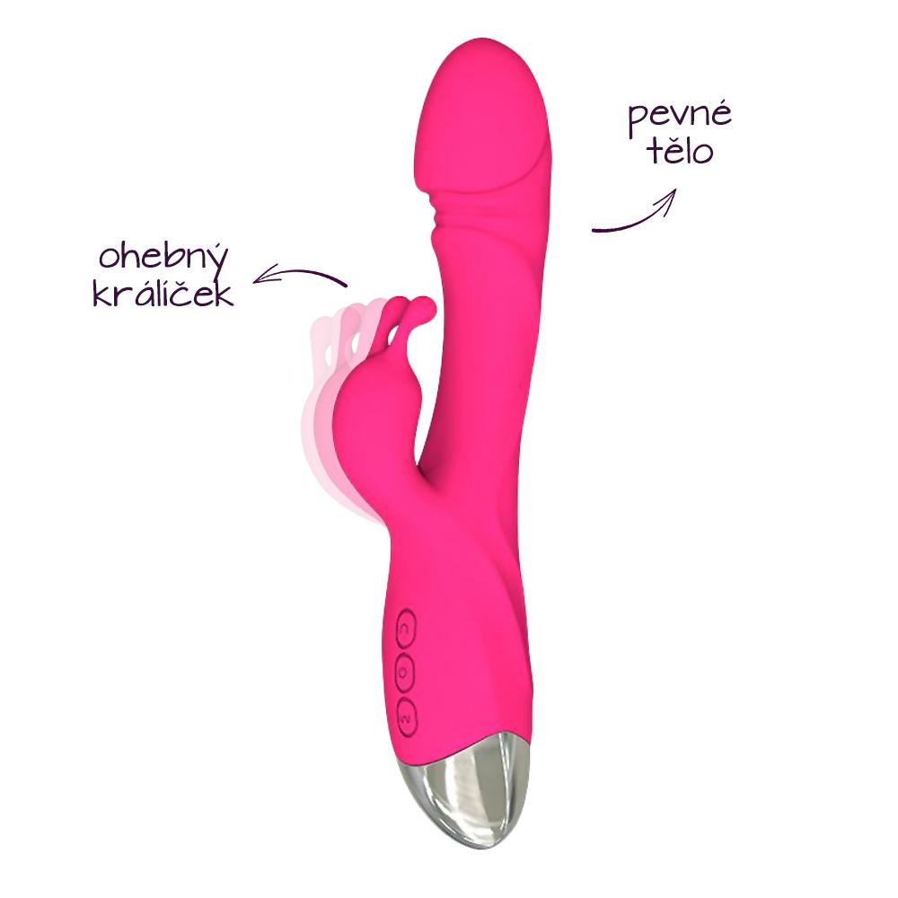 BASIC X Axel rabbit vibrátor růžový