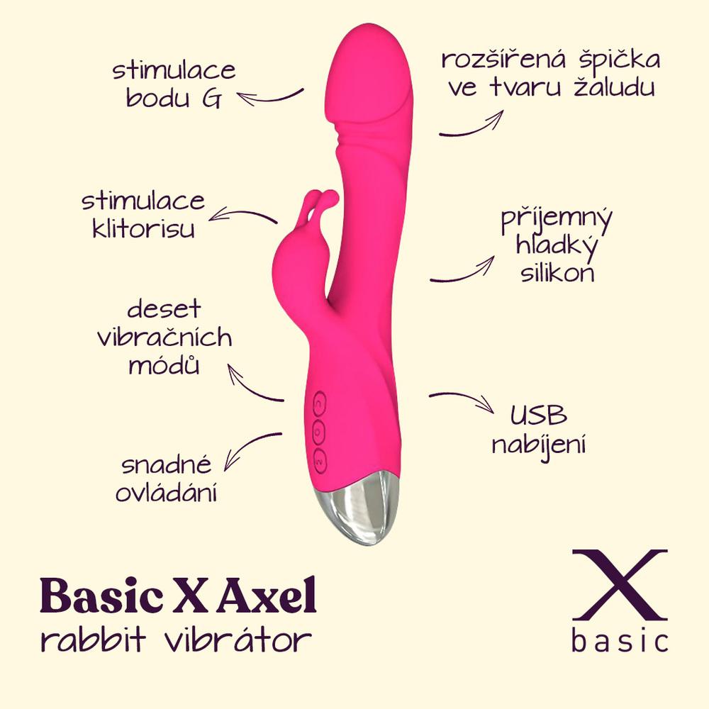 BASIC X Axel rabbit vibrátor růžový - Image 2
