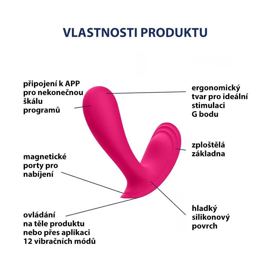 Satisfyer Top secret Vibrátor do kalhotek – růžový