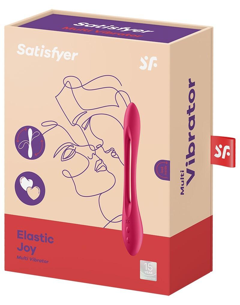 Satisfyer Elastic game Multifunkční párový vibrátor – červený