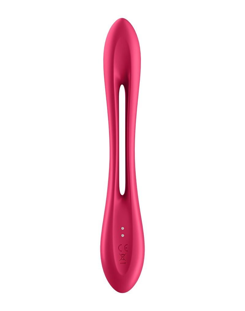 Satisfyer Elastic game Multifunkční párový vibrátor – červený