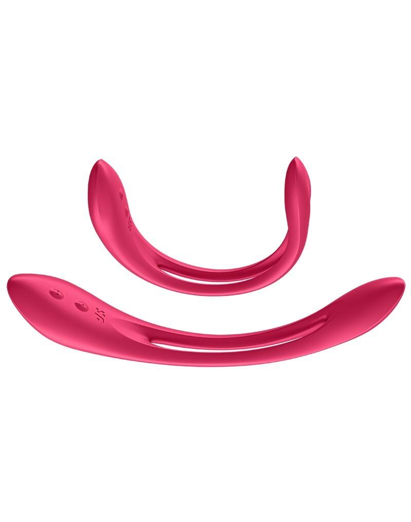 Satisfyer Elastic game Multifunkční párový vibrátor – červený