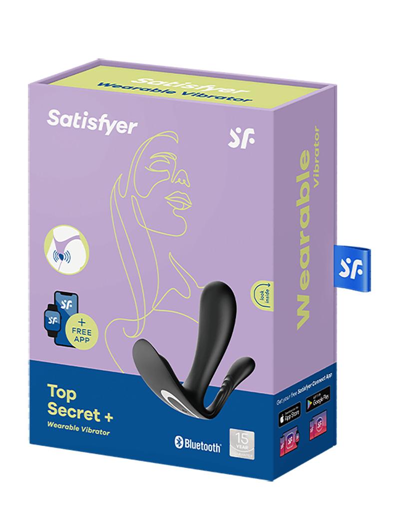 Satisfyer Top secret+ Vibrátor do kalhotek s anální stimulací - černý (obrázek 5)