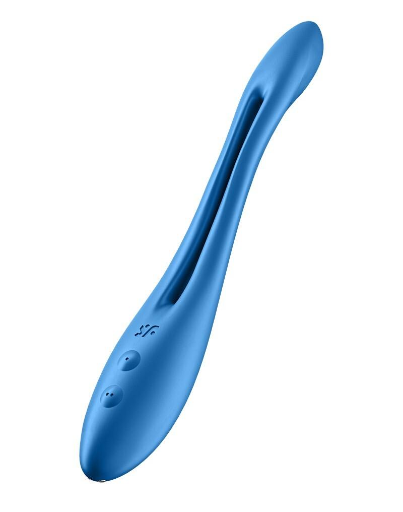 Satisfyer Elastic game Multifunkční párový vibrátor - modrý