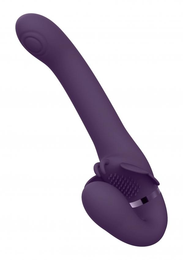VIVE Satu Pulzační a vibrační strap-on - fialový - Image 2