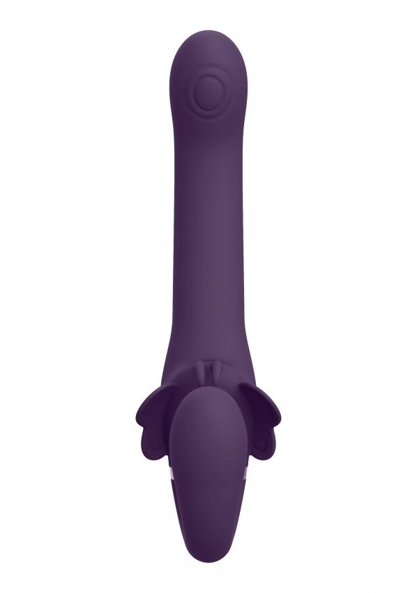 VIVE Satu Pulzační a vibrační strap-on - fialový - Image 3