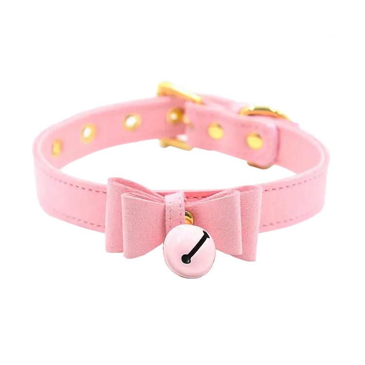 BASIC X JingleBell obojek s rolničkou růžový