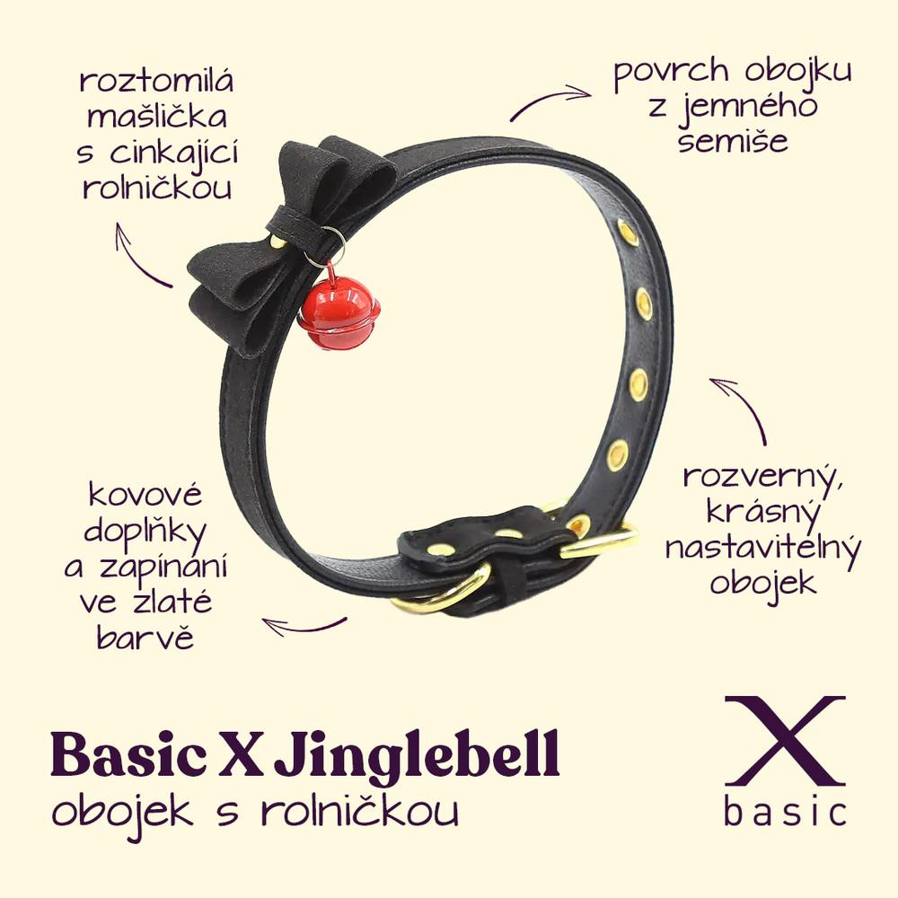 BASIC X JingleBell obojek s rolničkou černý - Image 2