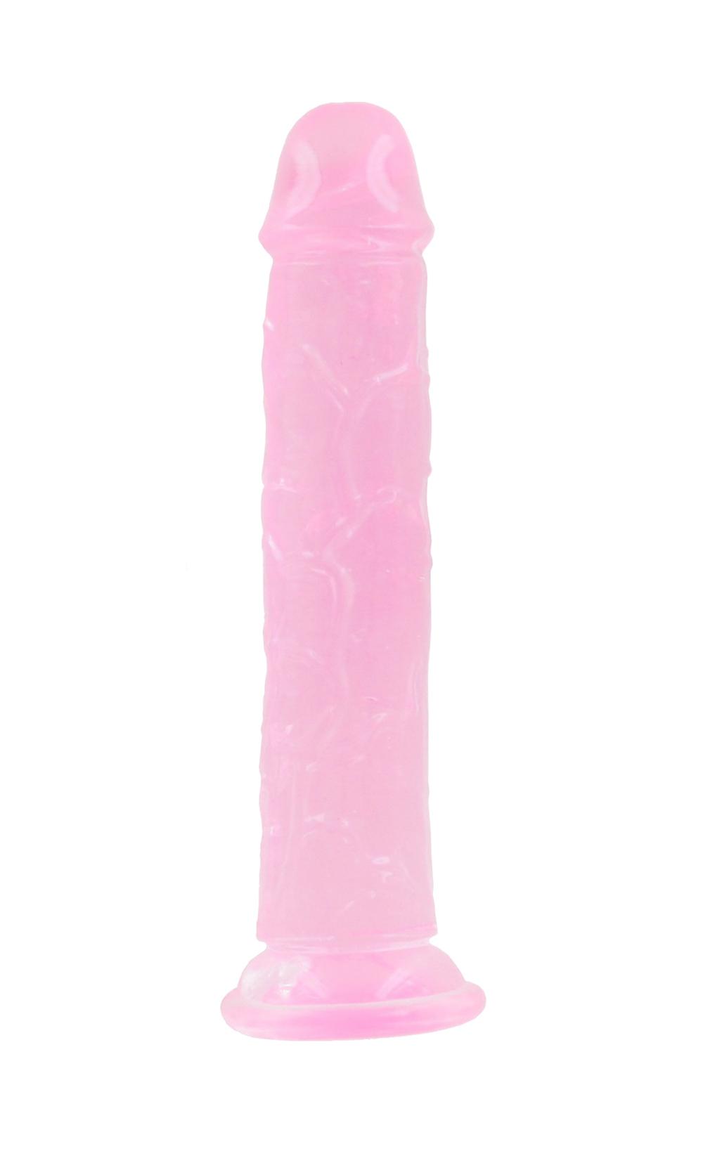 BASIC X Perry gelové dildo s přísavkou růžové vel. M - Obrázek 4
