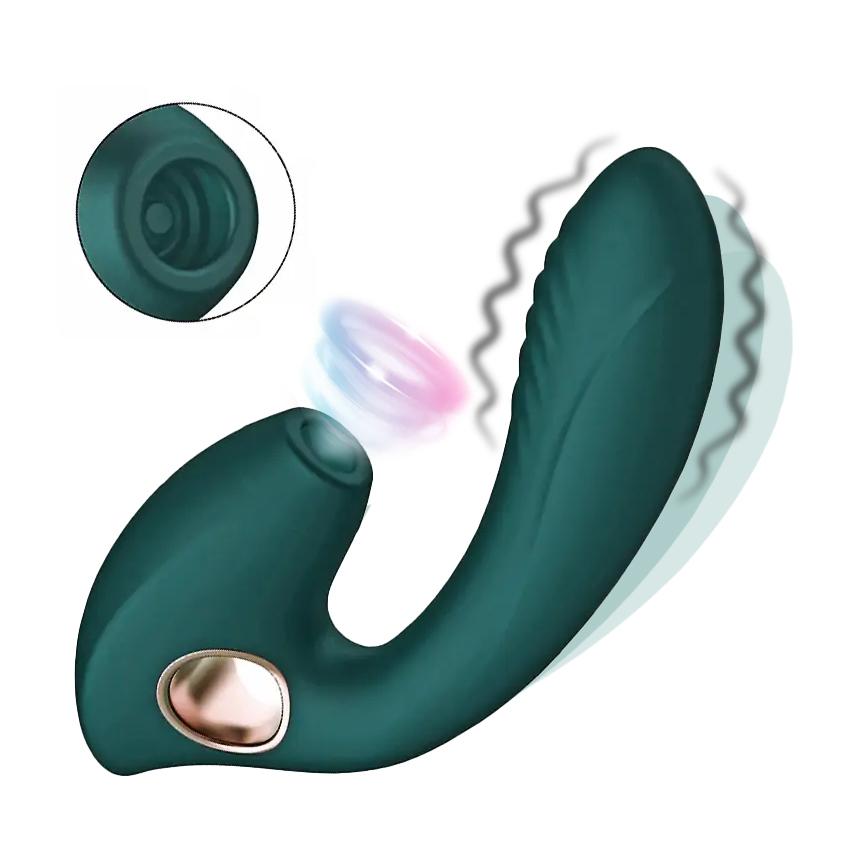 Levně BASIC X Alyssa stimulátor klitorisu a vibrátor 2v1 zelený