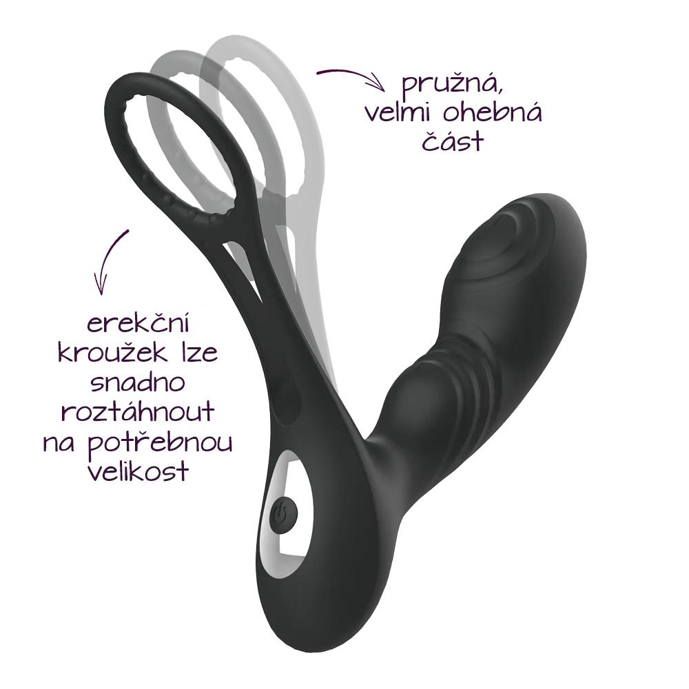 BASIC X Nero stimulátor prostaty na dálkové ovládání černý - Obrázek 4