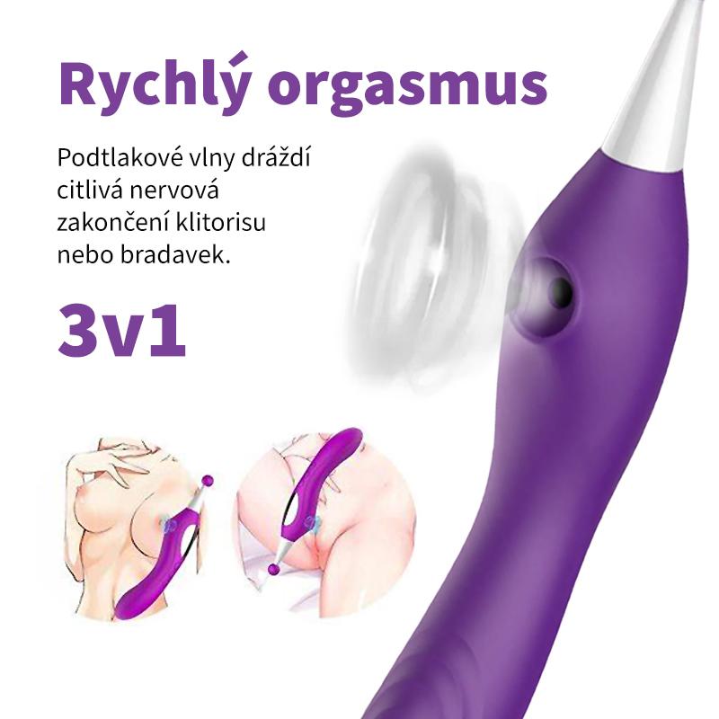 BASIC X  Alvis podtlakový stimulátor klitorisu 3v1 fialový - Image 6