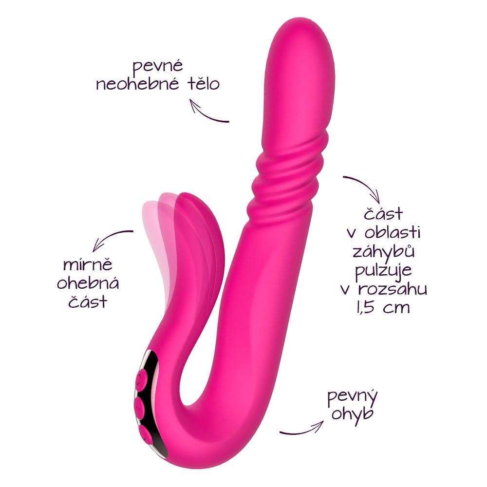 BASIC X Damon pulzátor růžový - Obrázek 4
