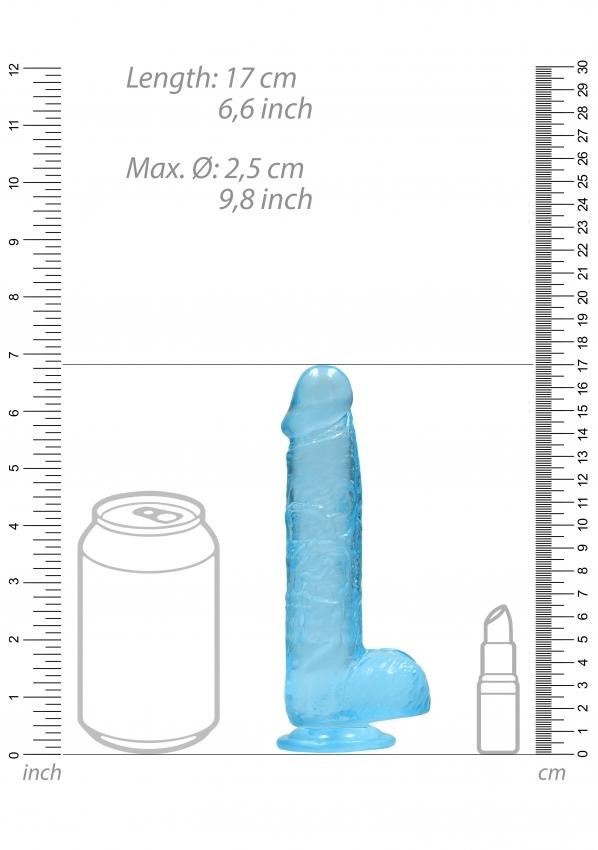 Realrock gelové dildo s přísavkou 16 cm modré - Image 4