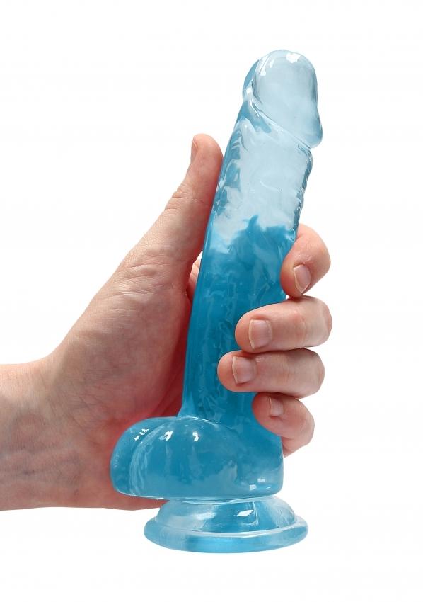 Realrock gelové dildo s přísavkou 19 cm modrá - Image 2