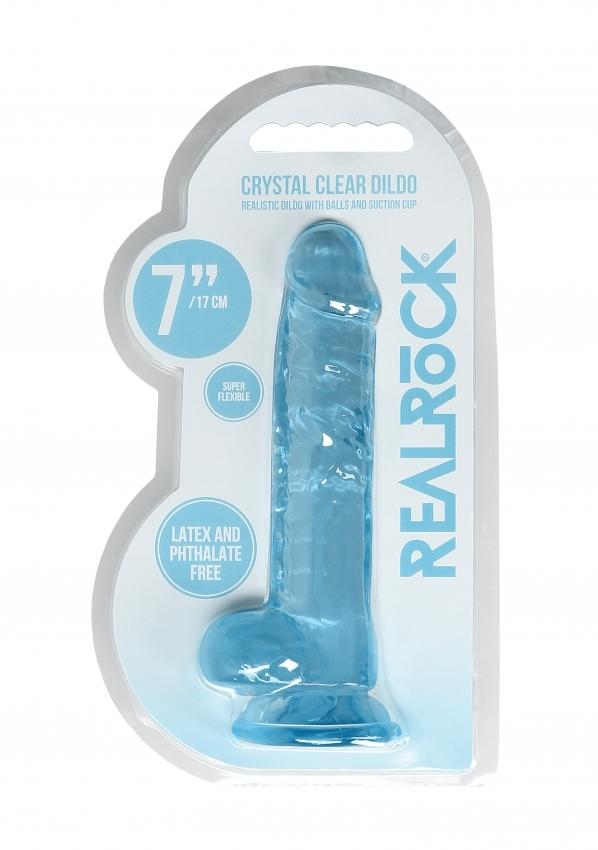 Realrock gelové dildo s přísavkou 19 cm modrá - Image 5