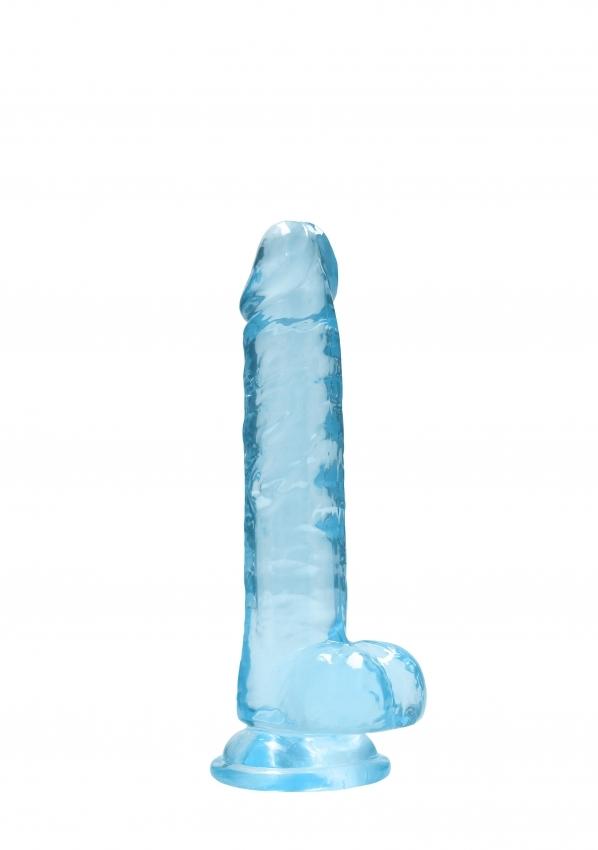 Realrock gelové dildo s přísavkou 19 cm modrá