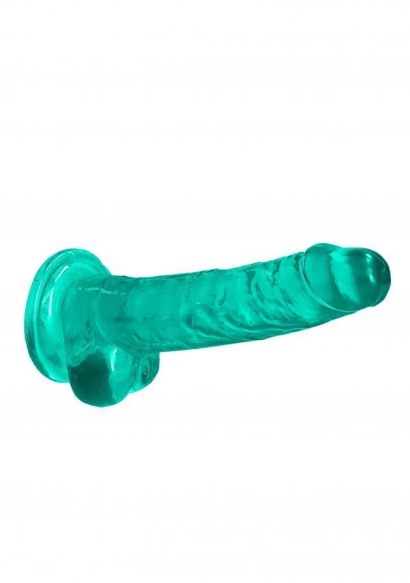 Realrock gelové dildo s přísavkou 19 cm tyrkysové