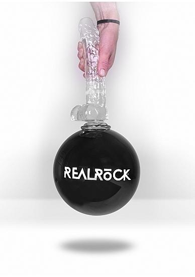 Realrock gelové dildo s přísavkou 19 cm tyrkysové