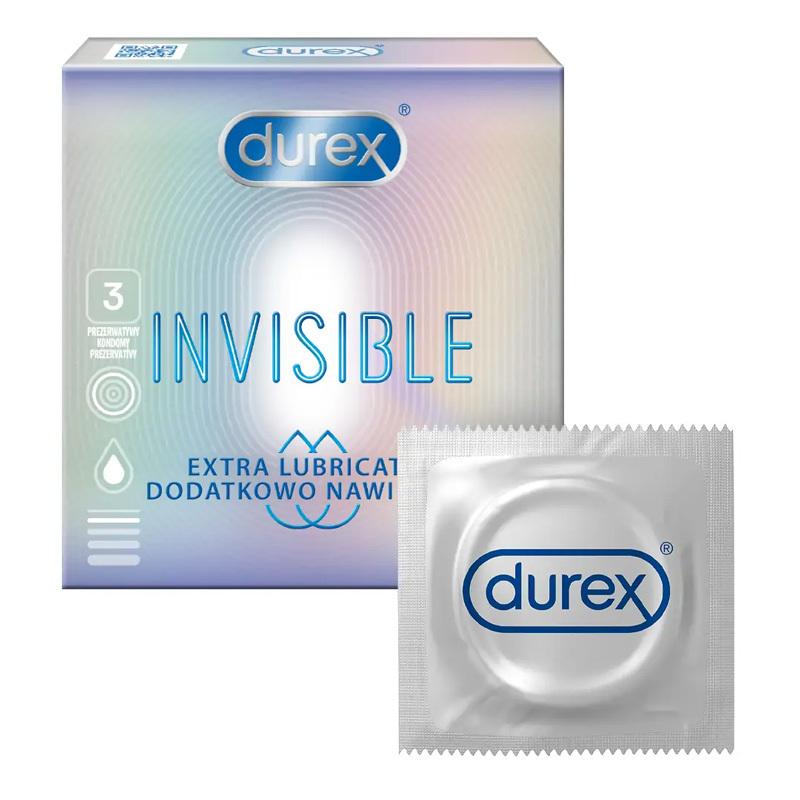 Levně DUREX Invisible Extra Lubricated 3ks