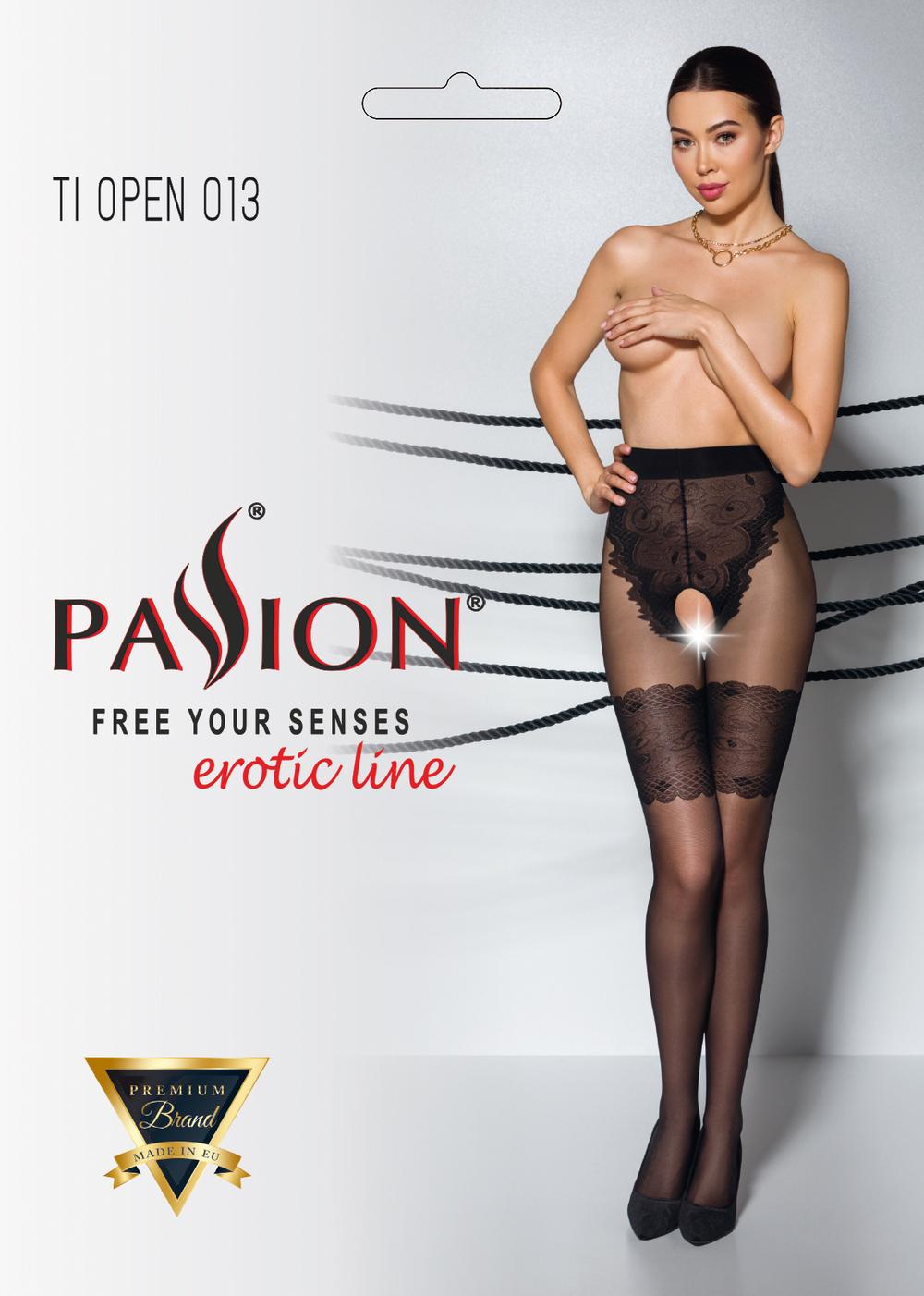 Passion TIOPEN 013 punčochy - černé (20/40DEN): 1/2 = XS/S - Image 3
