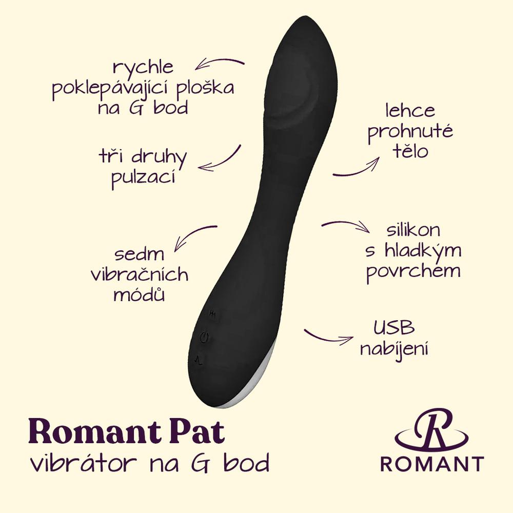 Romant Pat vibrátor na G-bod s pulzací černý - Image 2