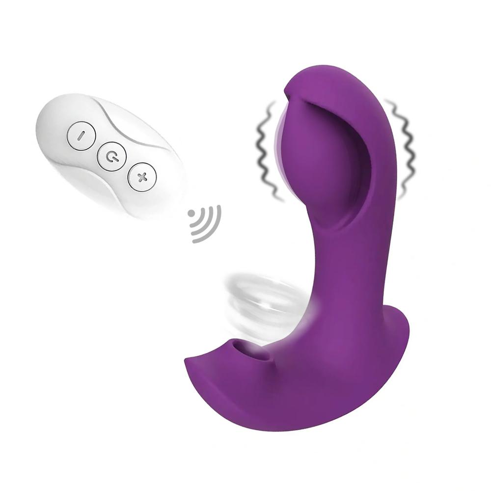 Levně Romant Theo vibrátor do kalhotek s podtlakovým stimulátorem klitorisu fialový
