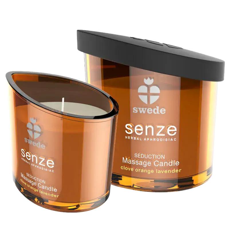 SENZE Eroticko-relaxační masážní svíčka - hřebíček, pomeranč, levandule 50 ml