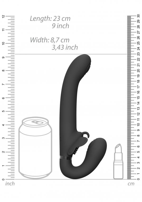 VIVE Satu Pulzační a vibrační strap-on - černý - Image 5