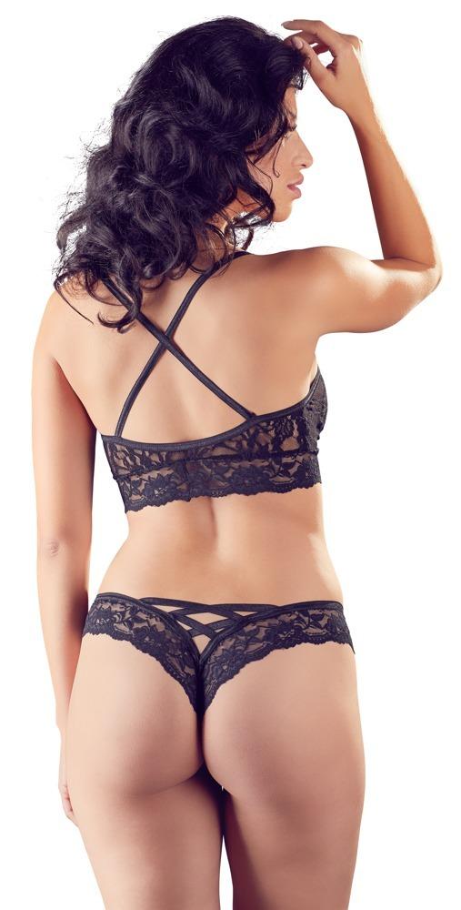Cottelli Lingerie Krajkový set - černý: S/M - Obrázek 2