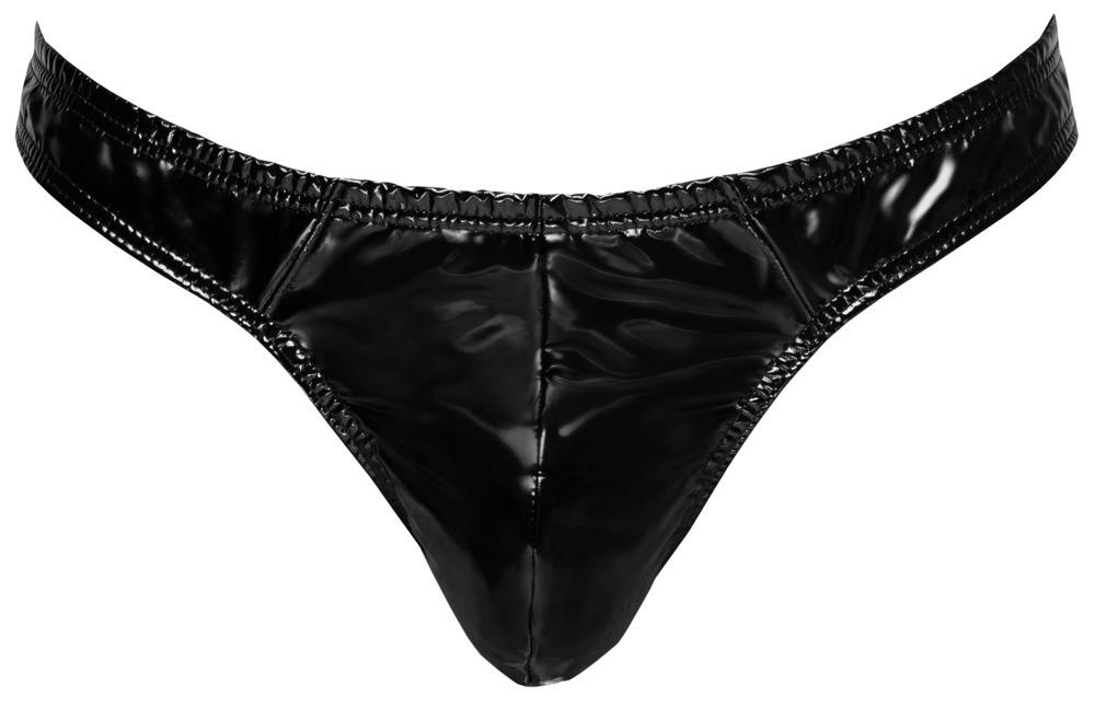 Black Level Pánská vinylová tanga - černá: S - Obrázek 3