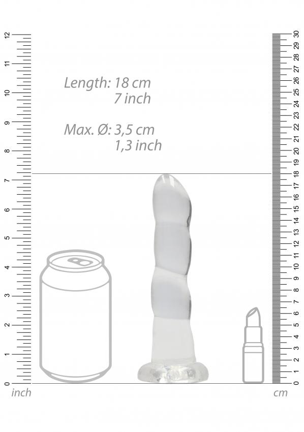 REALROCK Non Realistic dildo 17,5 cm - transparentní - Image 4