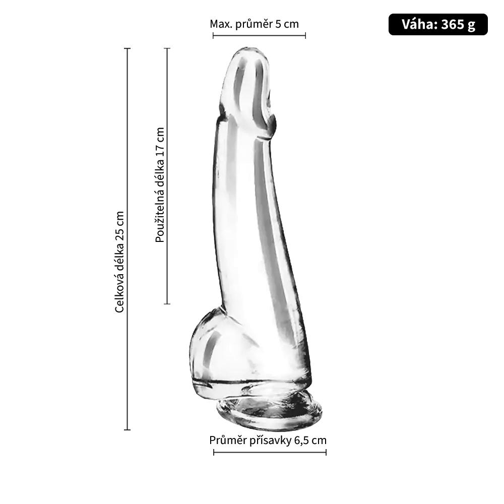BASIC X Cesar transparentní penis s přísavkou XL - Image 3