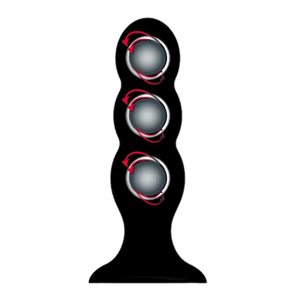 BASIC X Quinn ThreeBall anální kolík s rotačními kuličkami černý