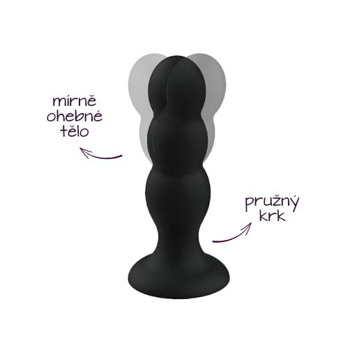 BASIC X Quinn ThreeBall anální kolík s rotačními kuličkami černý - Obrázek 4