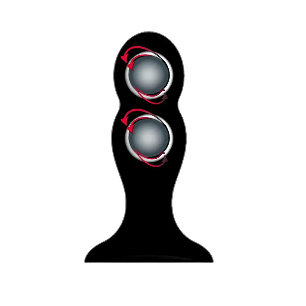 BASIC X Quinn TwoBall anální kolík s rotačními kuličkami černý