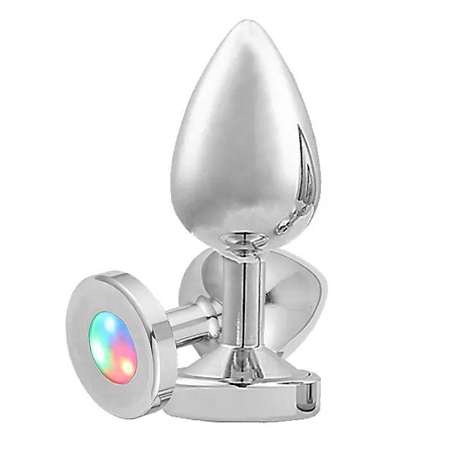 Crazy Fredy kovový anální kolík s LED světly