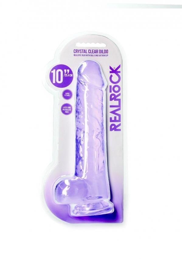 Realrock gelové dildo s přísavkou 28 cm fialové - Image 5