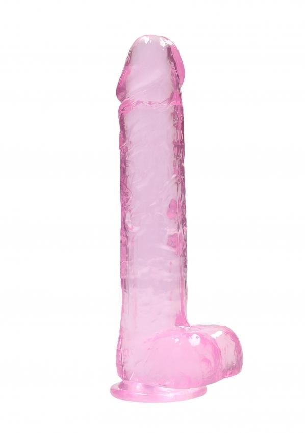 Realrock gelové dildo s přísavkou 28 cm růžové