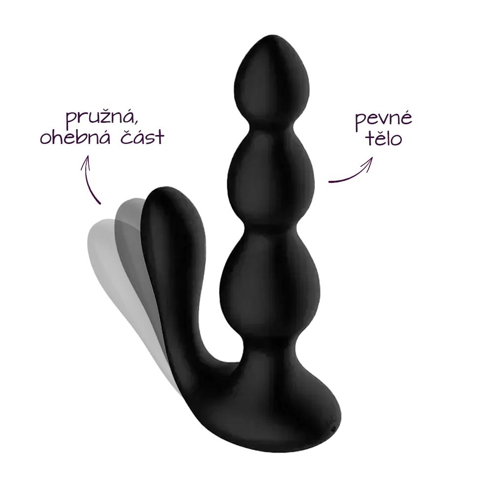 BASIC X Andy vibrační anální kolík na dálkové ovládání černý - Image 4