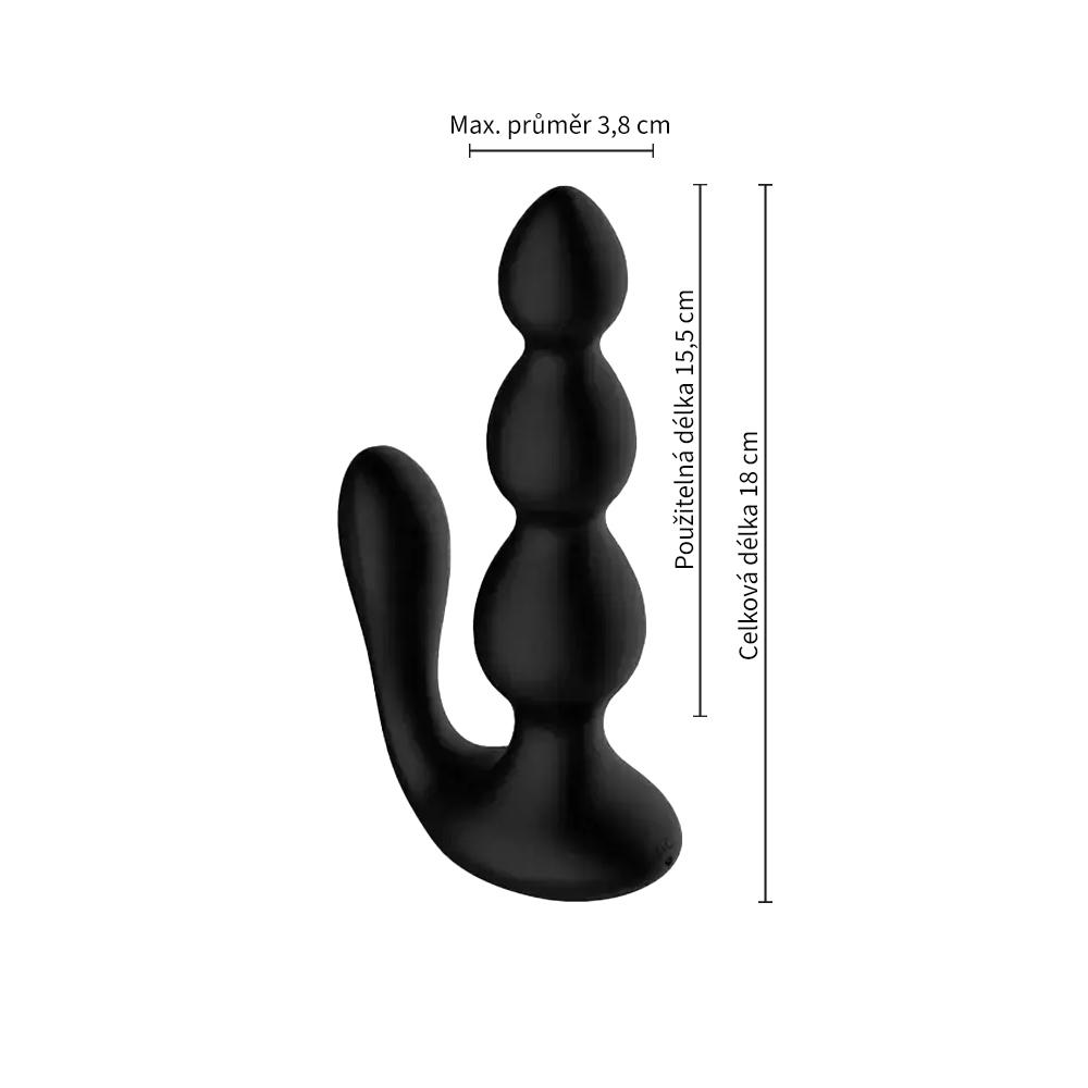 BASIC X Andy vibrační anální kolík na dálkové ovládání černý - Image 3